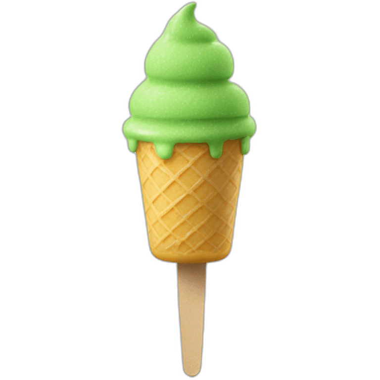 green frozen juice ice cream on a stick 3d emoji