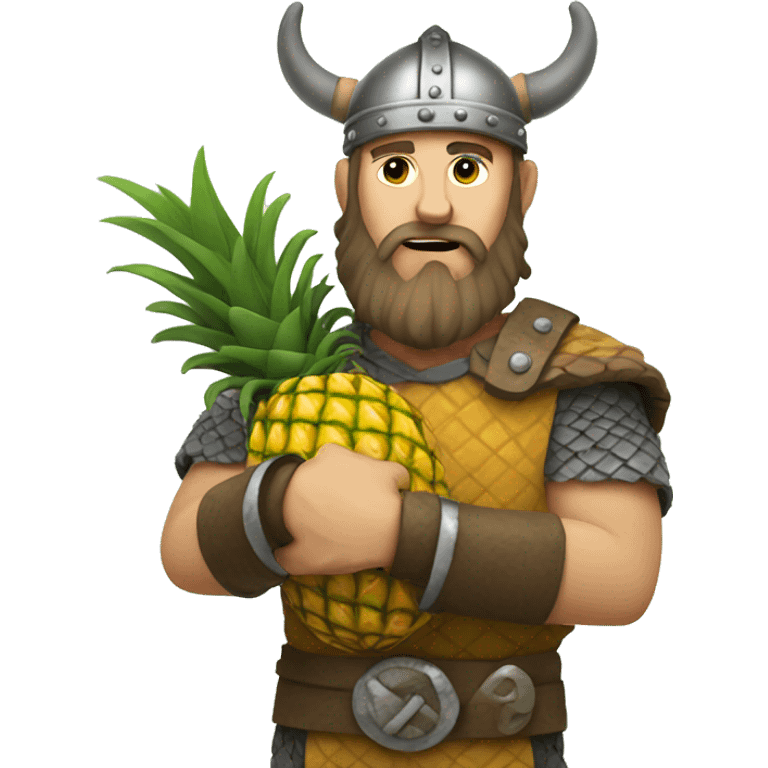 Viking holding a Pineapple  emoji