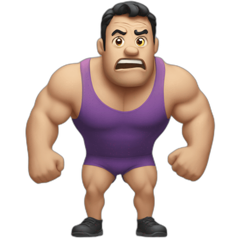 shocked-strongman emoji