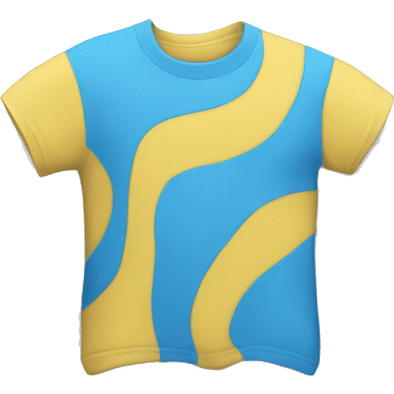 t-shirt low yellow and top blue  emoji