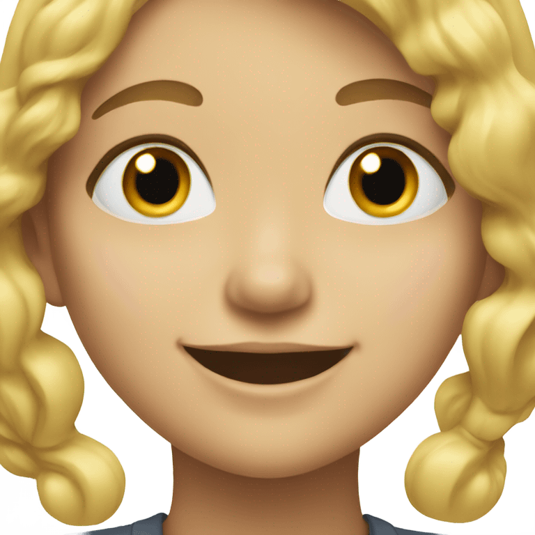 smiling girl with blonde hair emoji