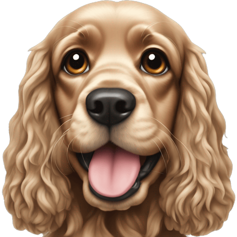 Realistic cocker spaniel with soak  emoji