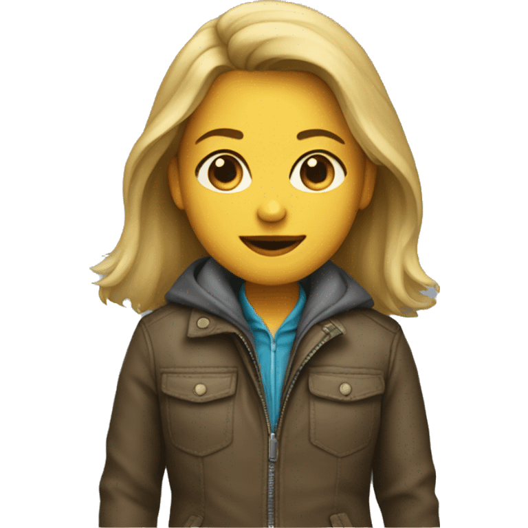 The girl in the jacket emoji