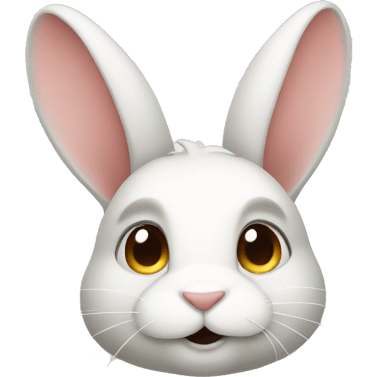 top view of rabbit emoji