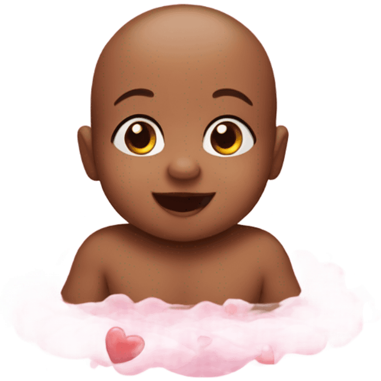 baby love with hearts emoji