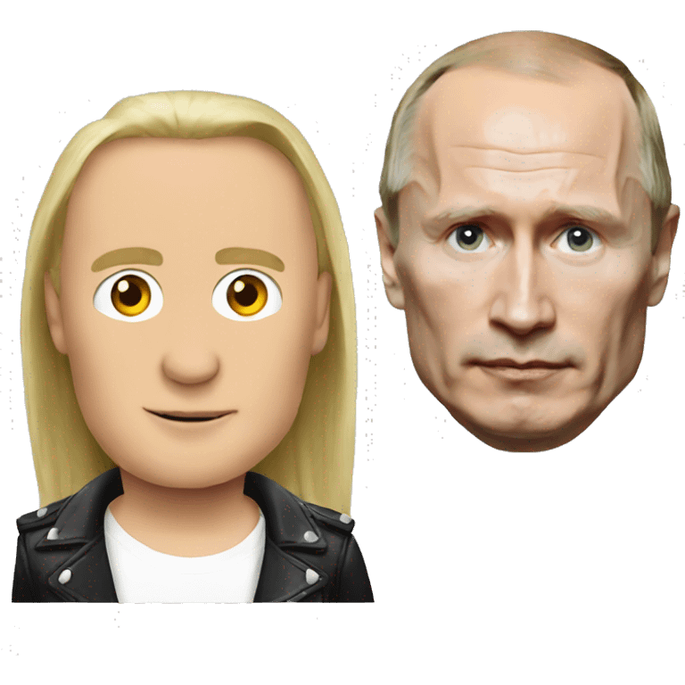 Putin and rocker emoji