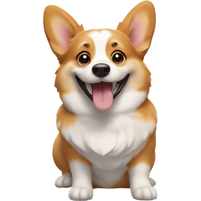 Happy corgi emoji