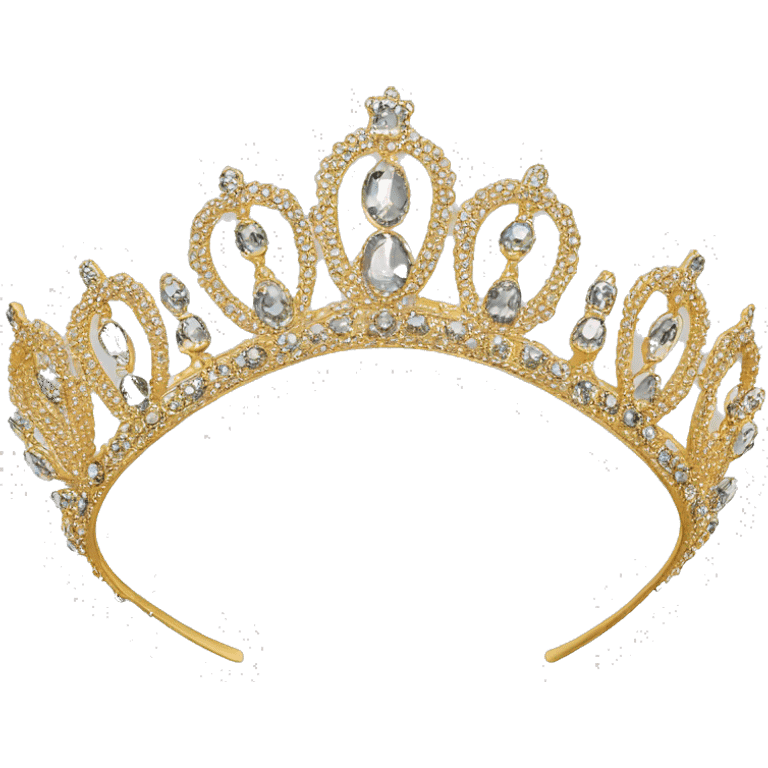 british queen tiara gold crystals emoji