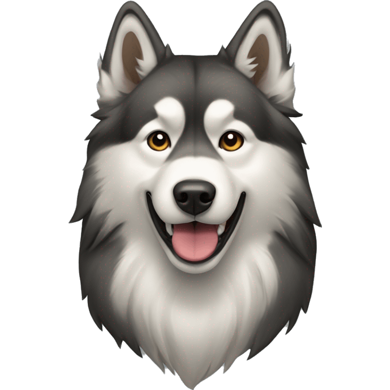 Alaskan malamute and wolf dog emoji