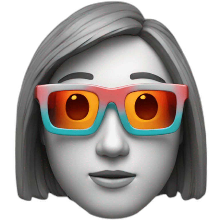 3d glasses anaglifo emoji