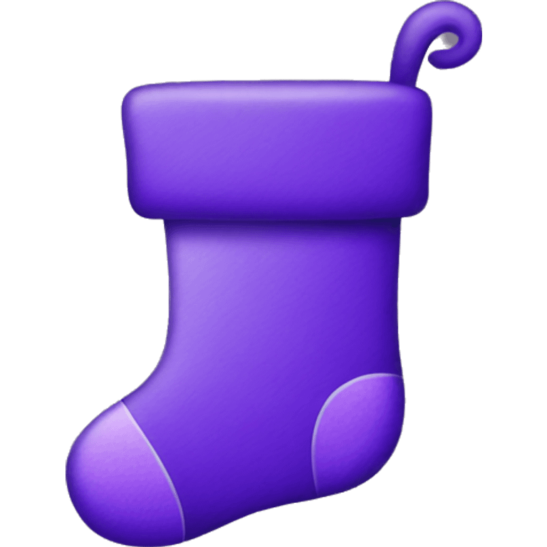 Purple Christmas stocking emoji