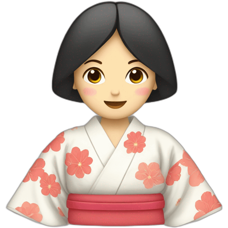 Kimono with japanese emoji