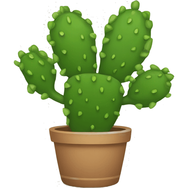 single flat Nopal without pot emoji