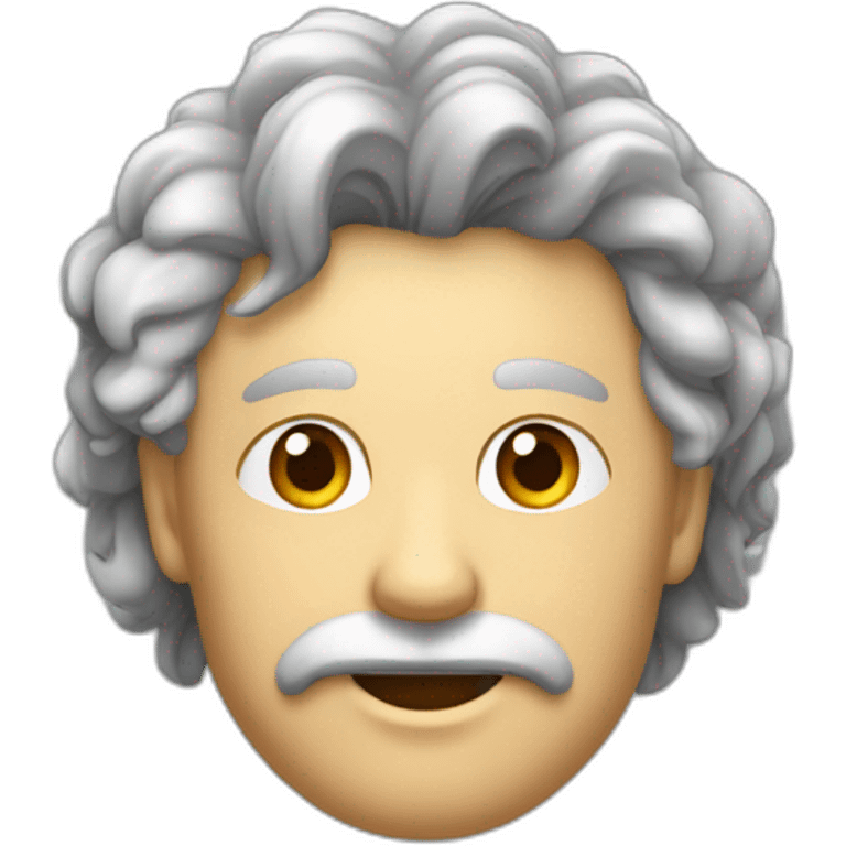 homme aveugle de l'oeil gauche avec des cheuveux boucle emoji