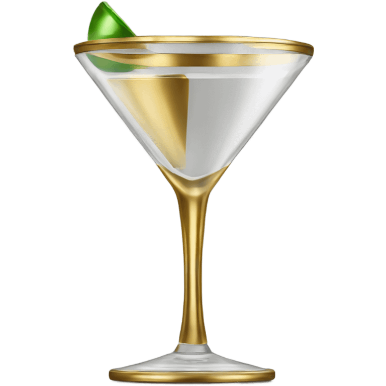 gold rimmed martini glass  emoji