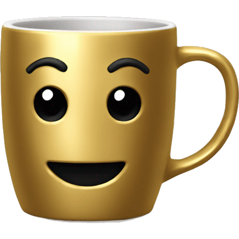 vintage Metallic Gold mug emoji