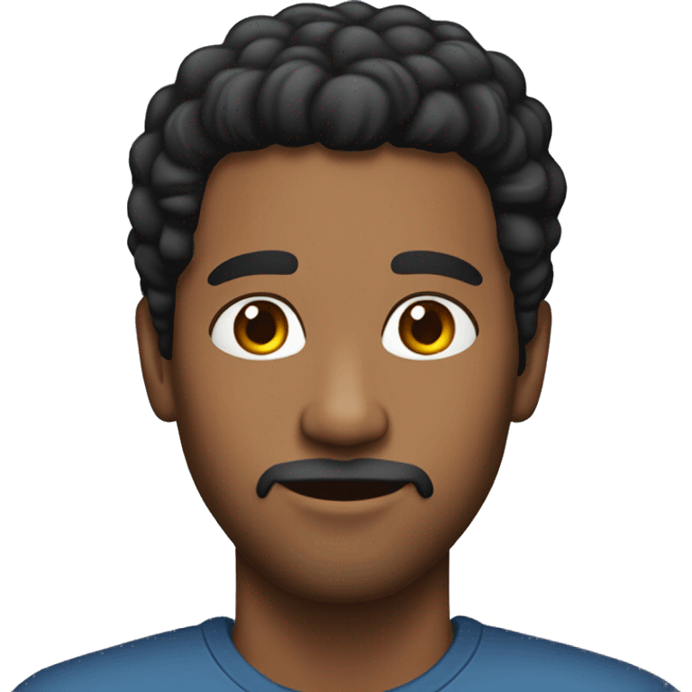 African American man with black hair and facial hair around 20 years old emoji