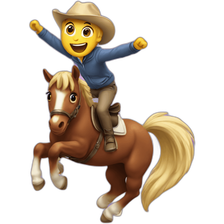 crazy poney jumping emoji