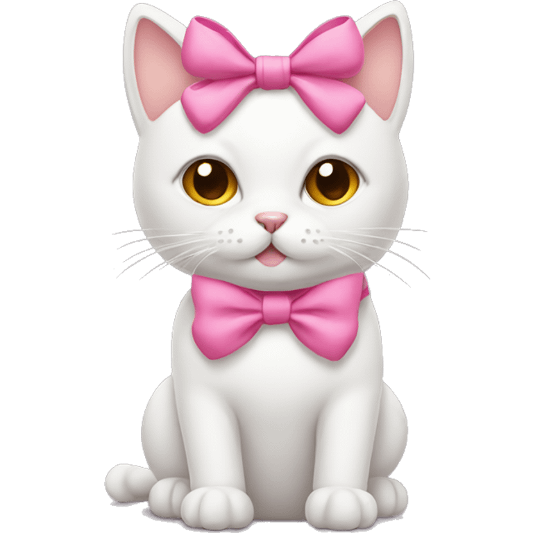 cat with pink bow emoji