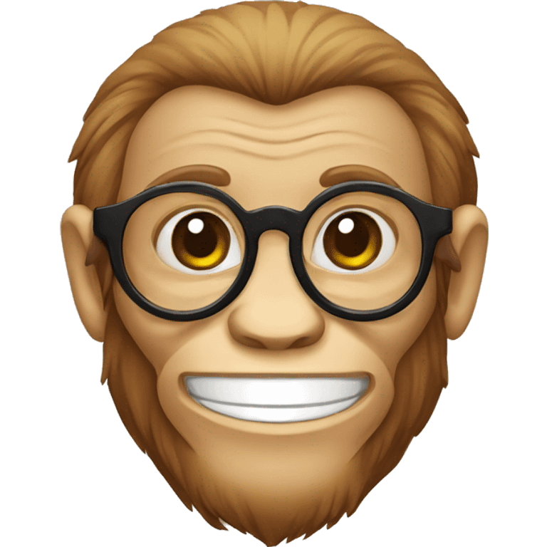 Capuchin money with Round glasses and face nerd emoji