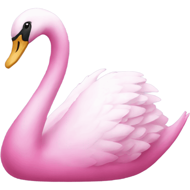 Pink swan emoji