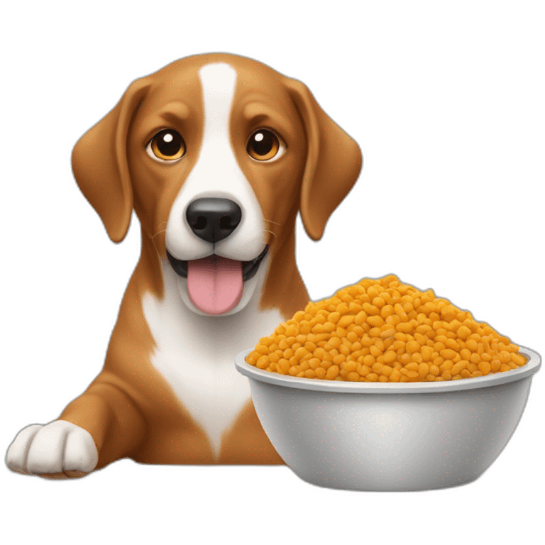 Dog eats dog food  emoji