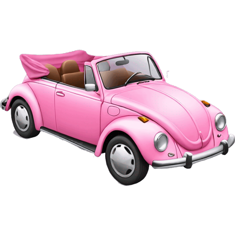 VW beetle pink painted convertible  emoji