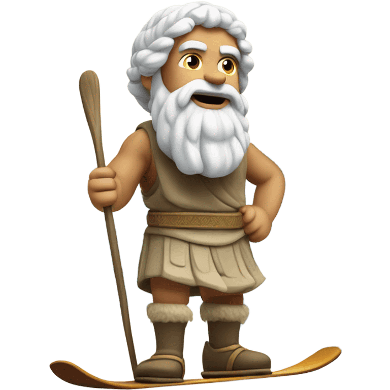 socrates on mountain skis emoji