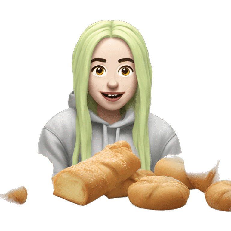 Billie Eilish enjoying some local bakery treats emoji