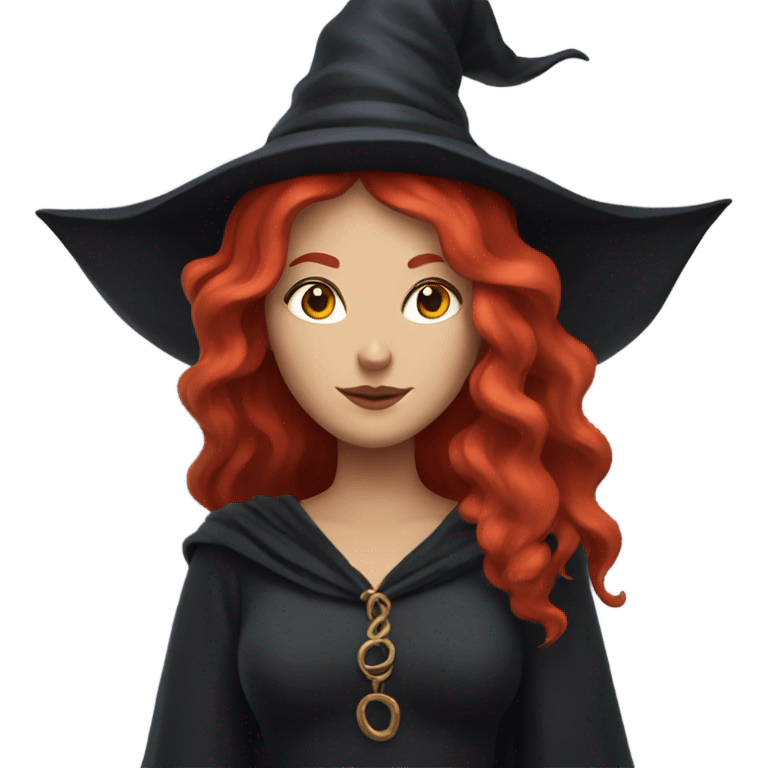 Mystical witch with red hair emoji