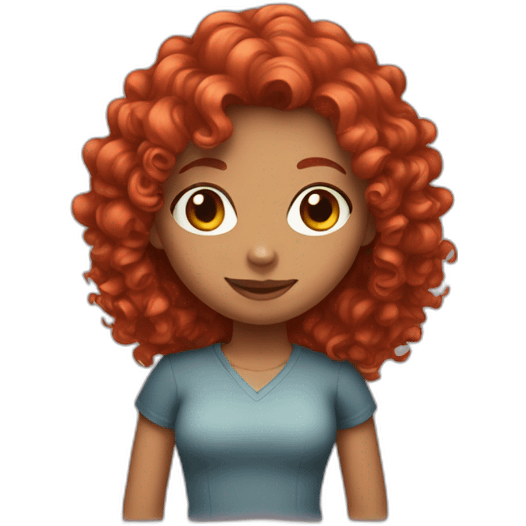 girl with curly red hair emoji