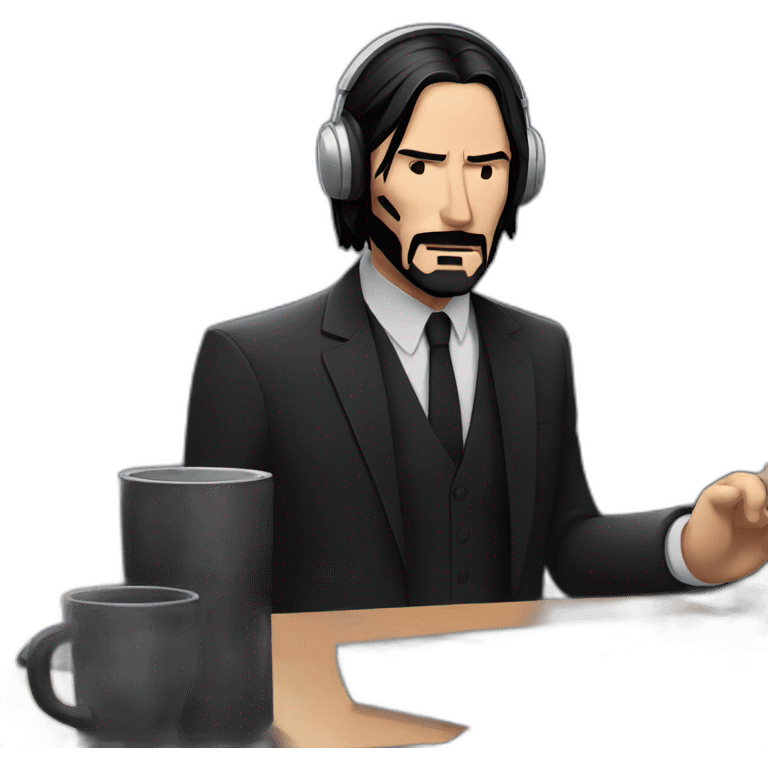 john wick listening to music emoji