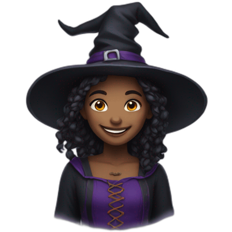 Young Witch smiling emoji