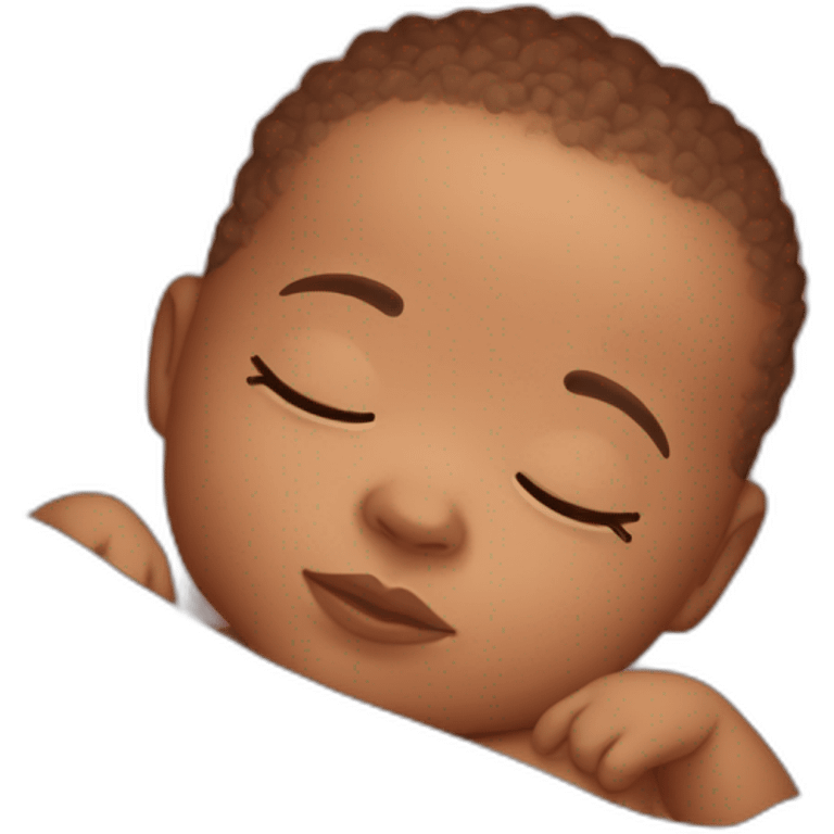 Light skin sleeping newborn emoji