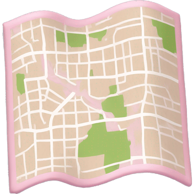 Light pink map  emoji