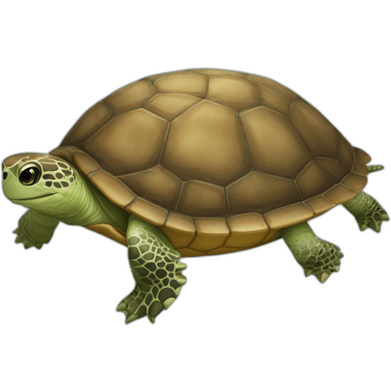 Chat sur une tortue emoji