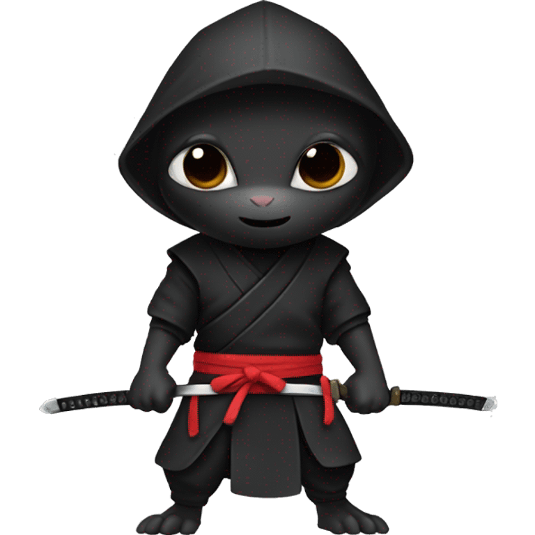 ninja black skin adult rat with katana emoji