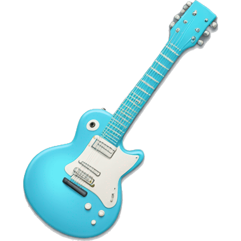 light blue guitar  emoji