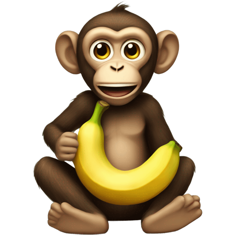 Monkey with a banana  emoji