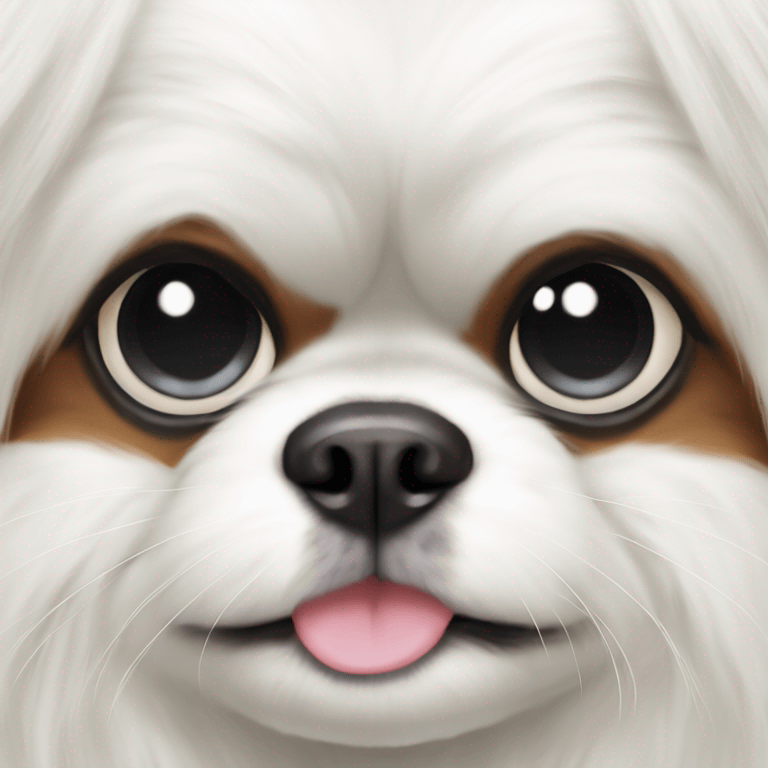 japanese chin white fur on eye emoji