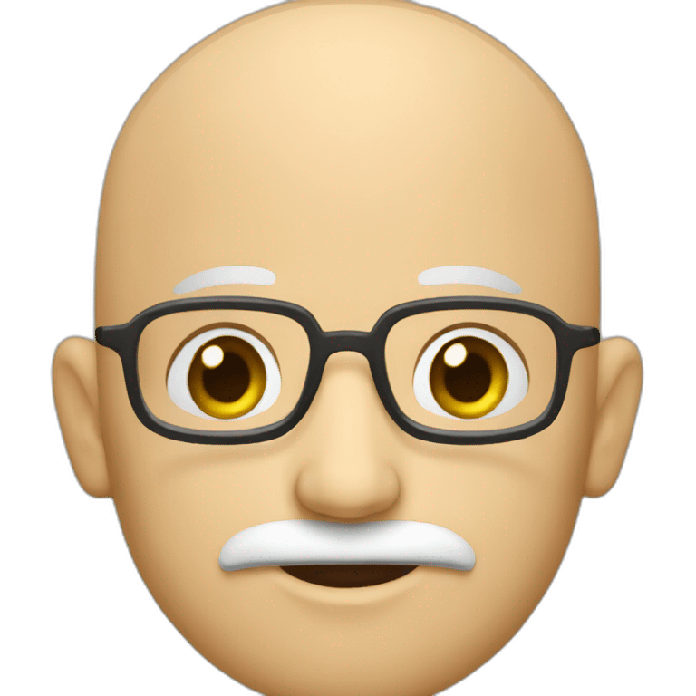 Bald Bearded professor emoji