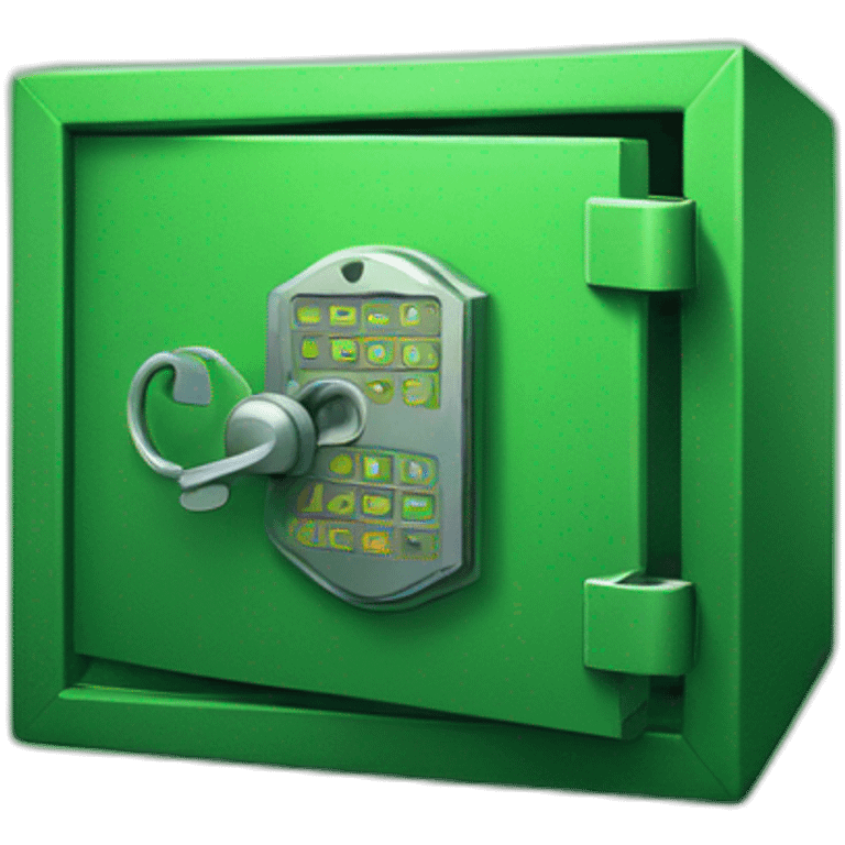 safe filled with green encryption code emoji