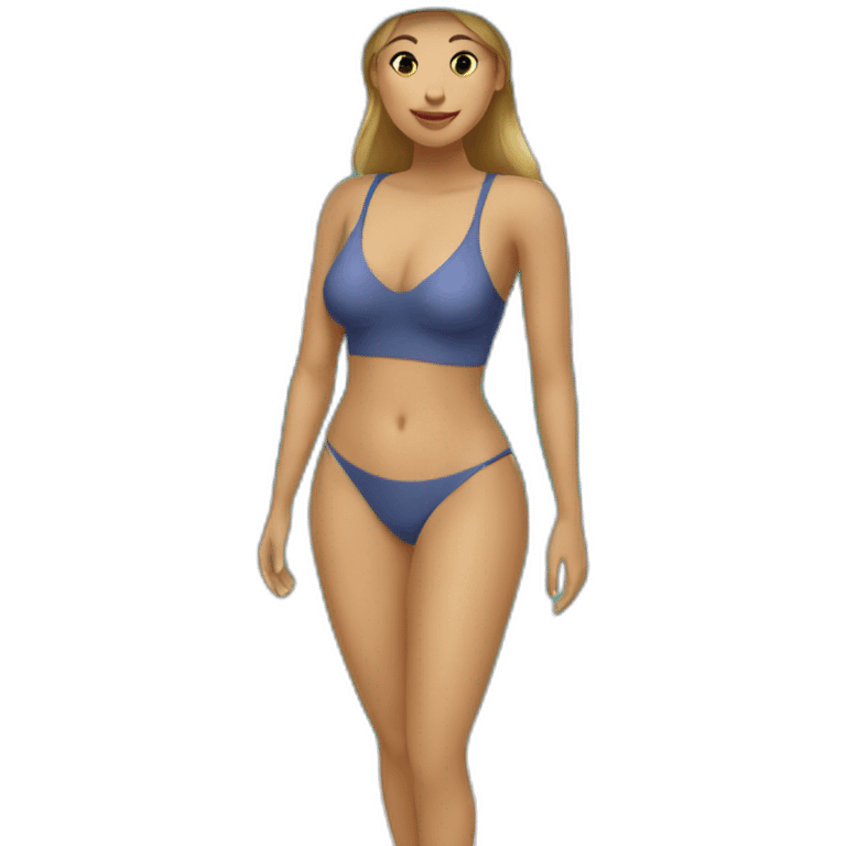 Women en voyant son corps en entier en tenue de piscine emoji