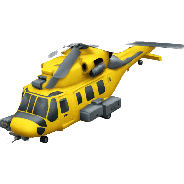 Military helicopter yellow emoji