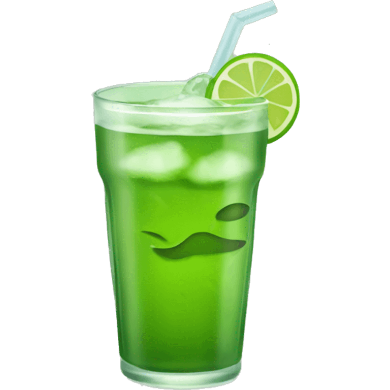 Green tea cold glass emoji