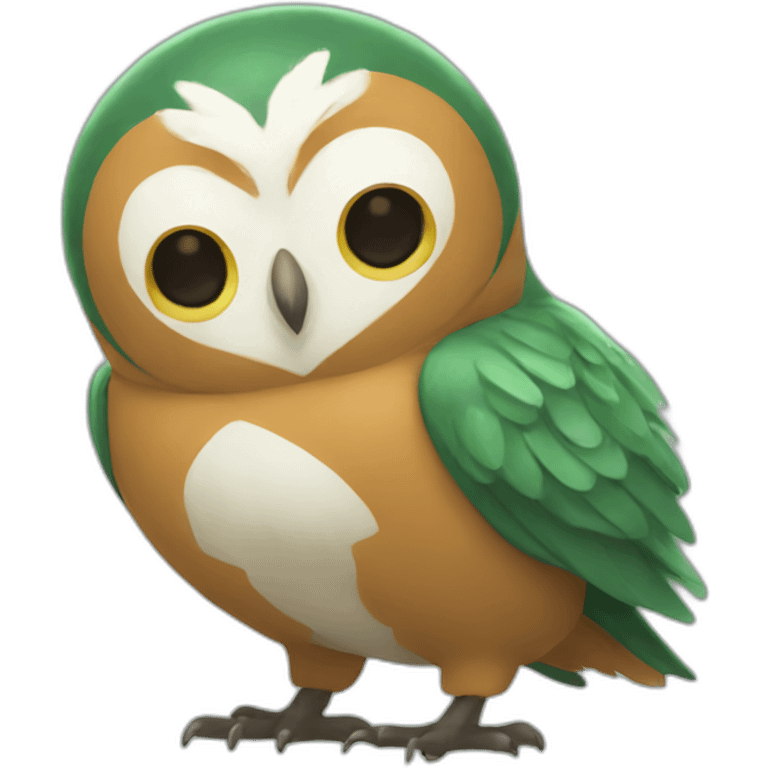 Rowlet and ariados emoji