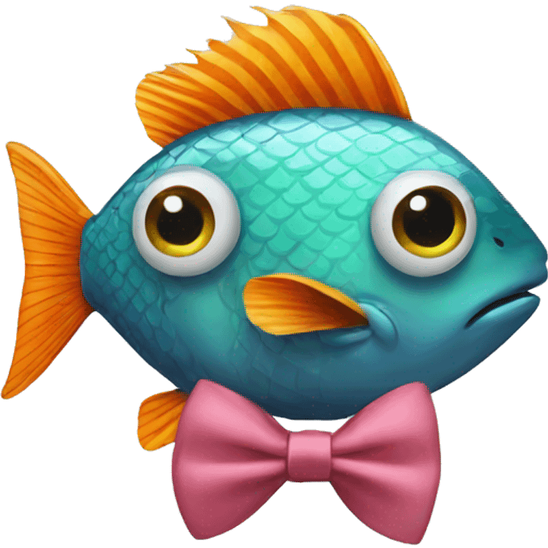 Fish with a bowtie emoji