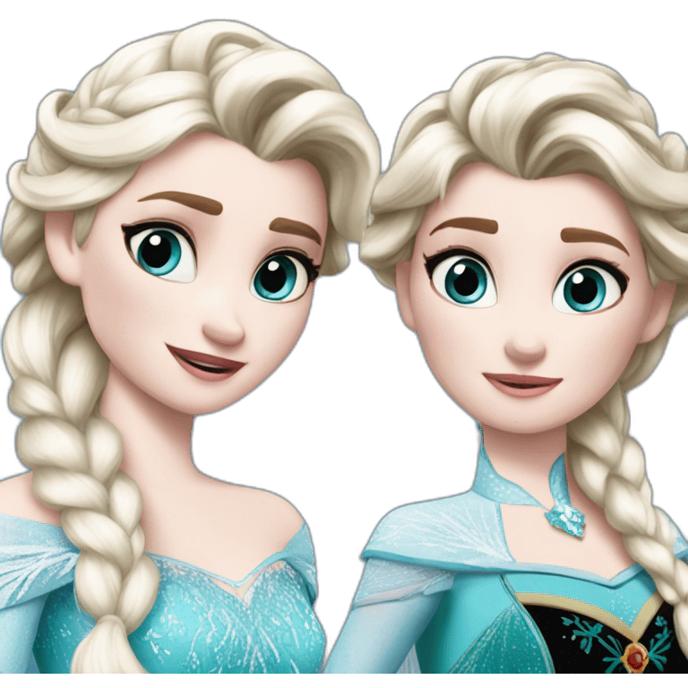 elsa and anna emoji