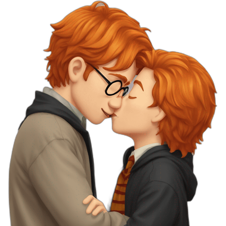 Harry potter kissing Ronald Weasley emoji