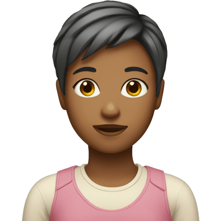 a girl with short hair emoji